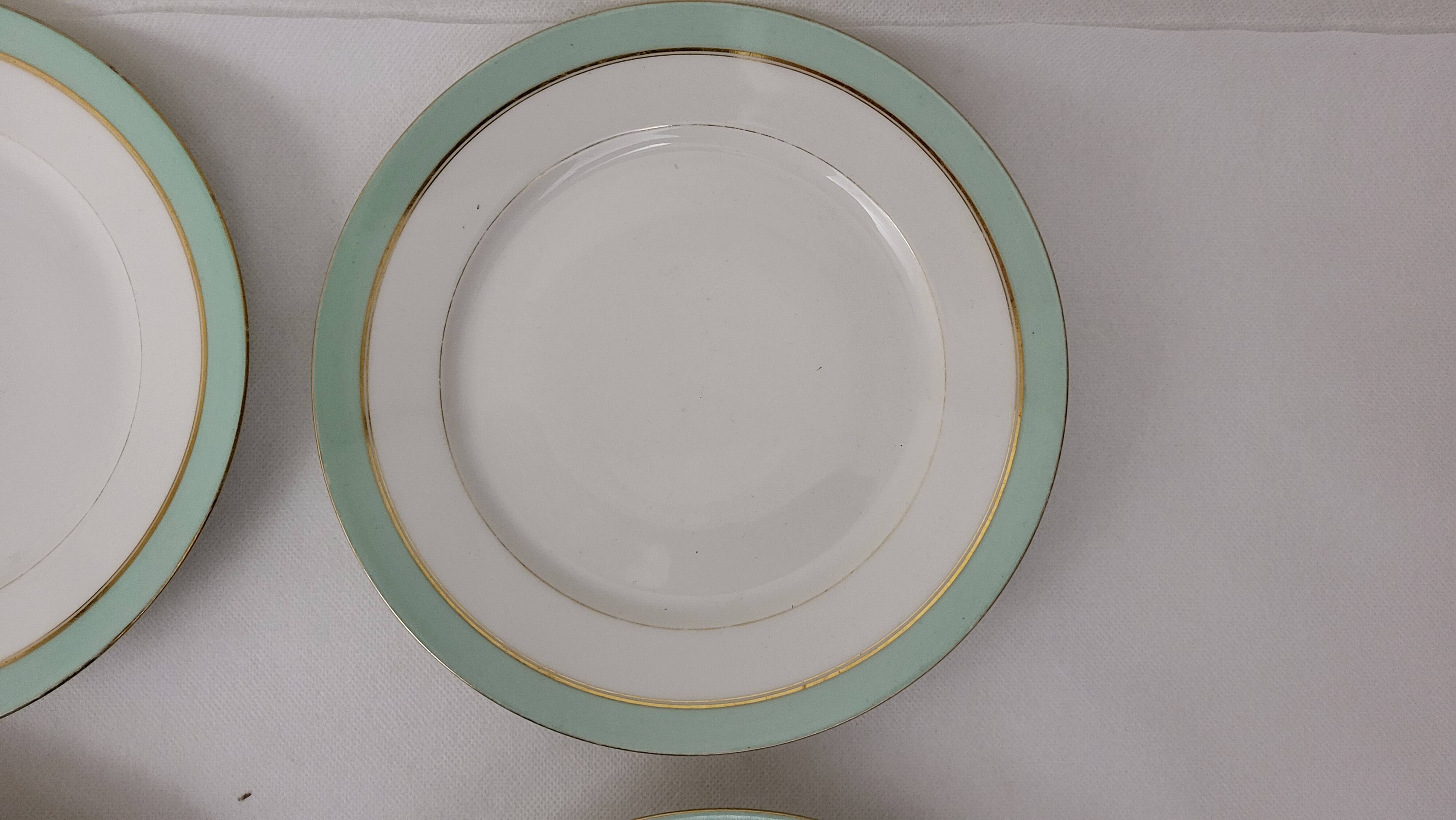 6 Paris porcelain dinner plates
