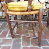 Pair of Provençal-style armchairs seaters in straw