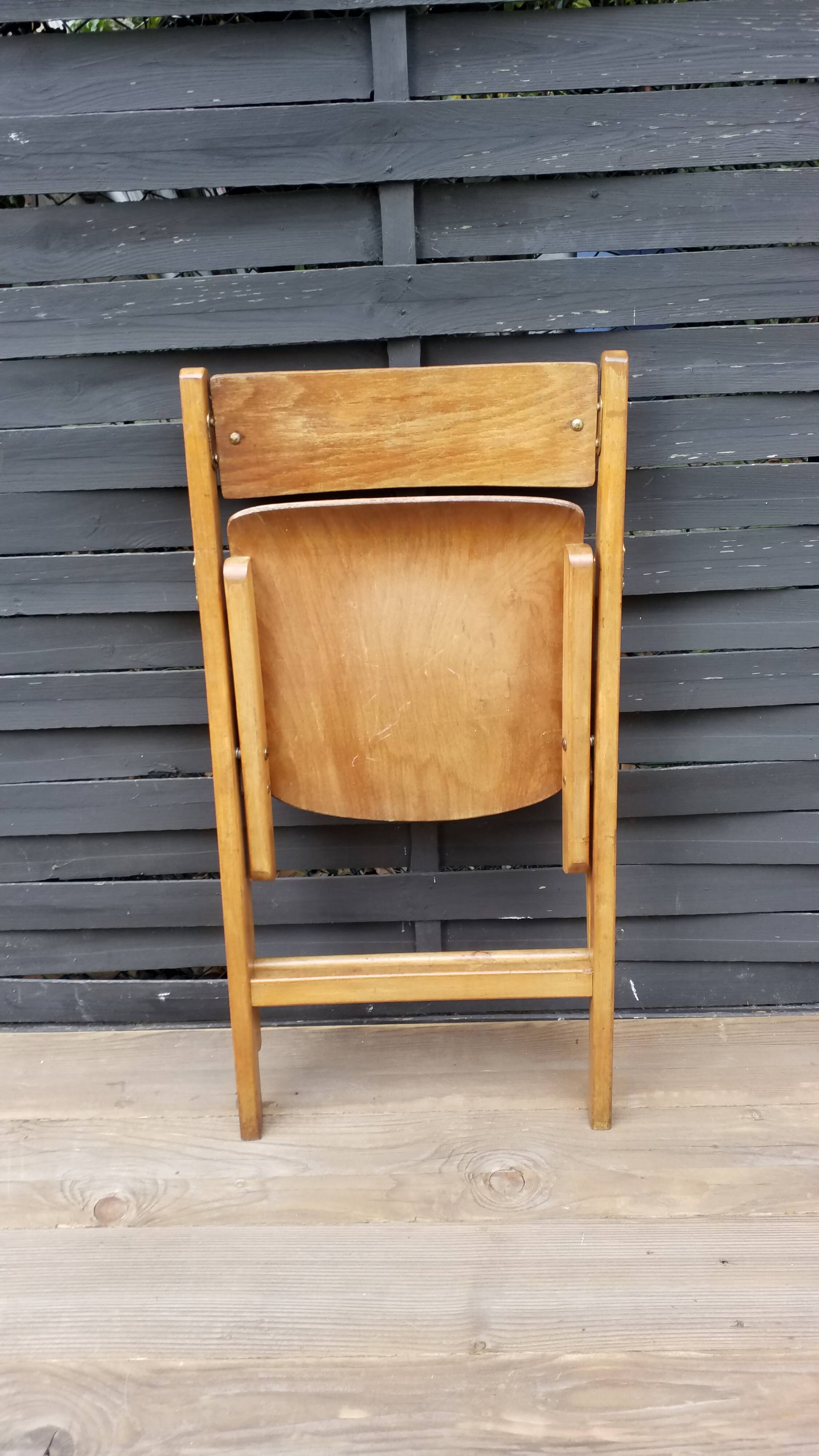 Chaise pliante mid century