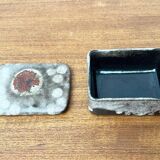 West German pottery box, fat lava WGP from the mid-century with lid, 1960s.