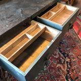 Cast iron and wood workbench