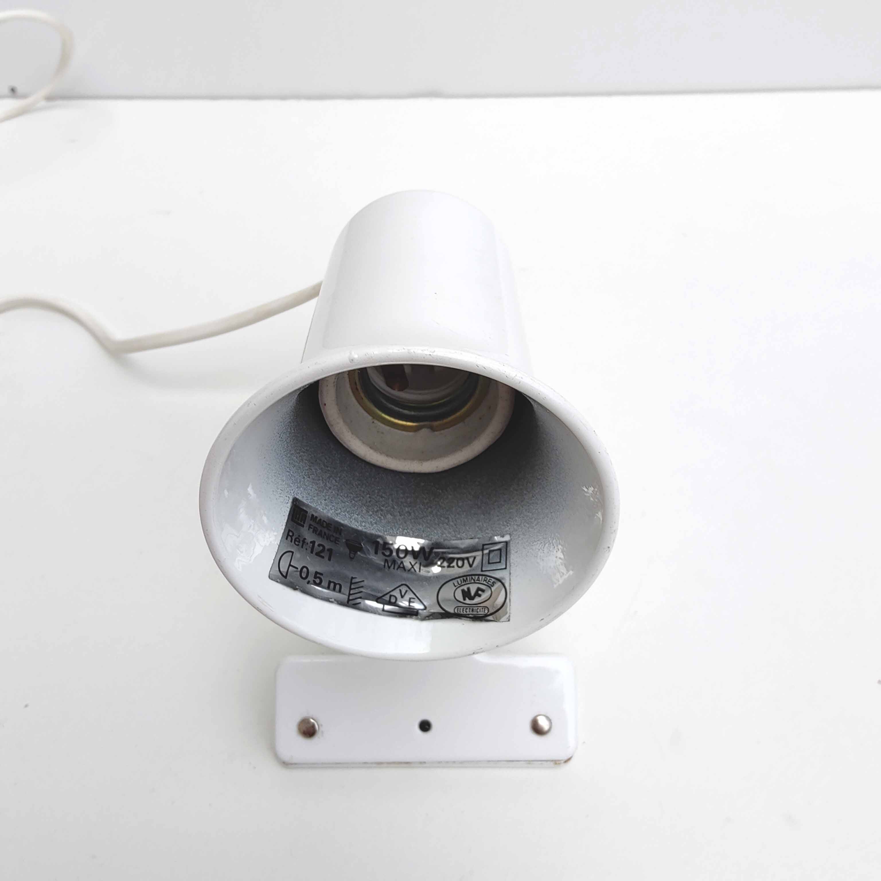 Spot lamp with clamp Lita metal white