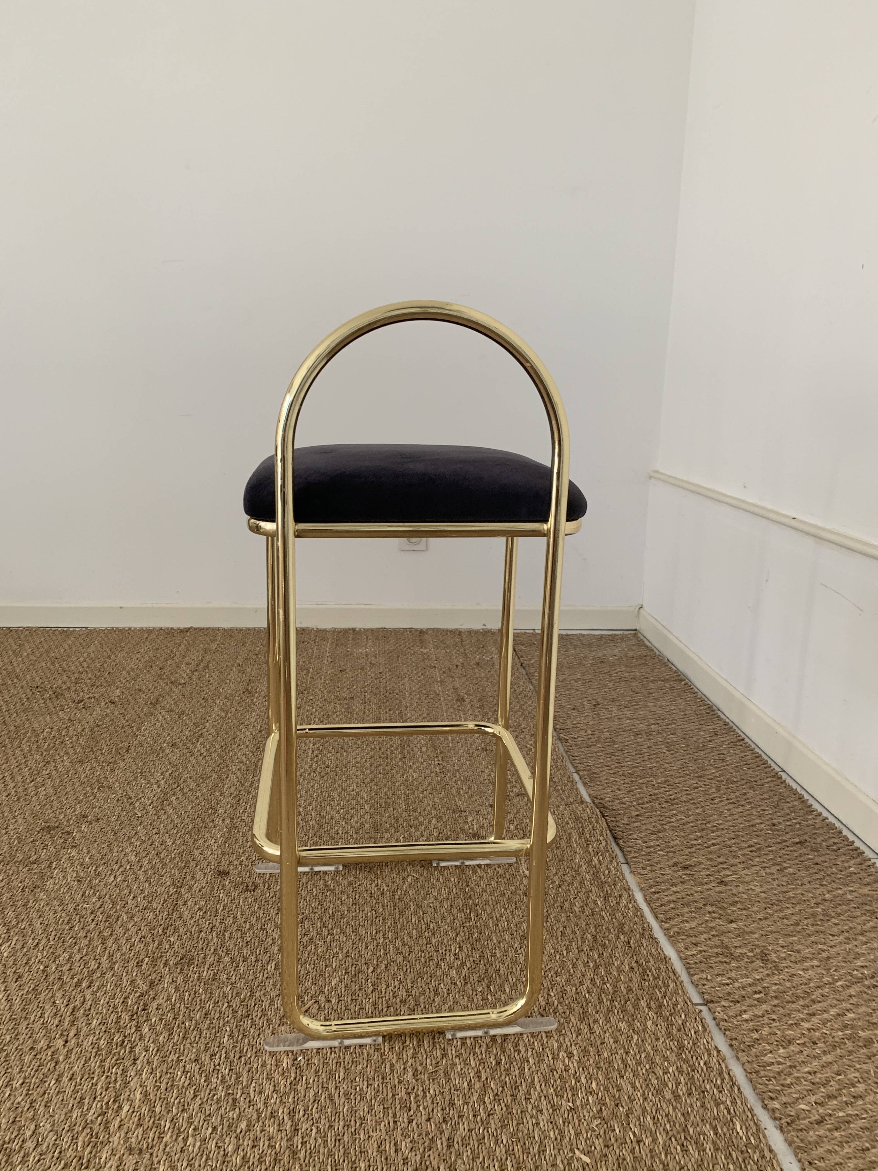 Angui / velvet top stool - aytm - lot of 2