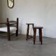 Pair of antique stools with turned legs.
