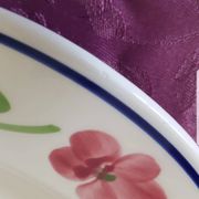 Grande assiette plate vintage , peint a la main , Italie
