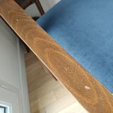 Fauteuil scandinave bleu abysses