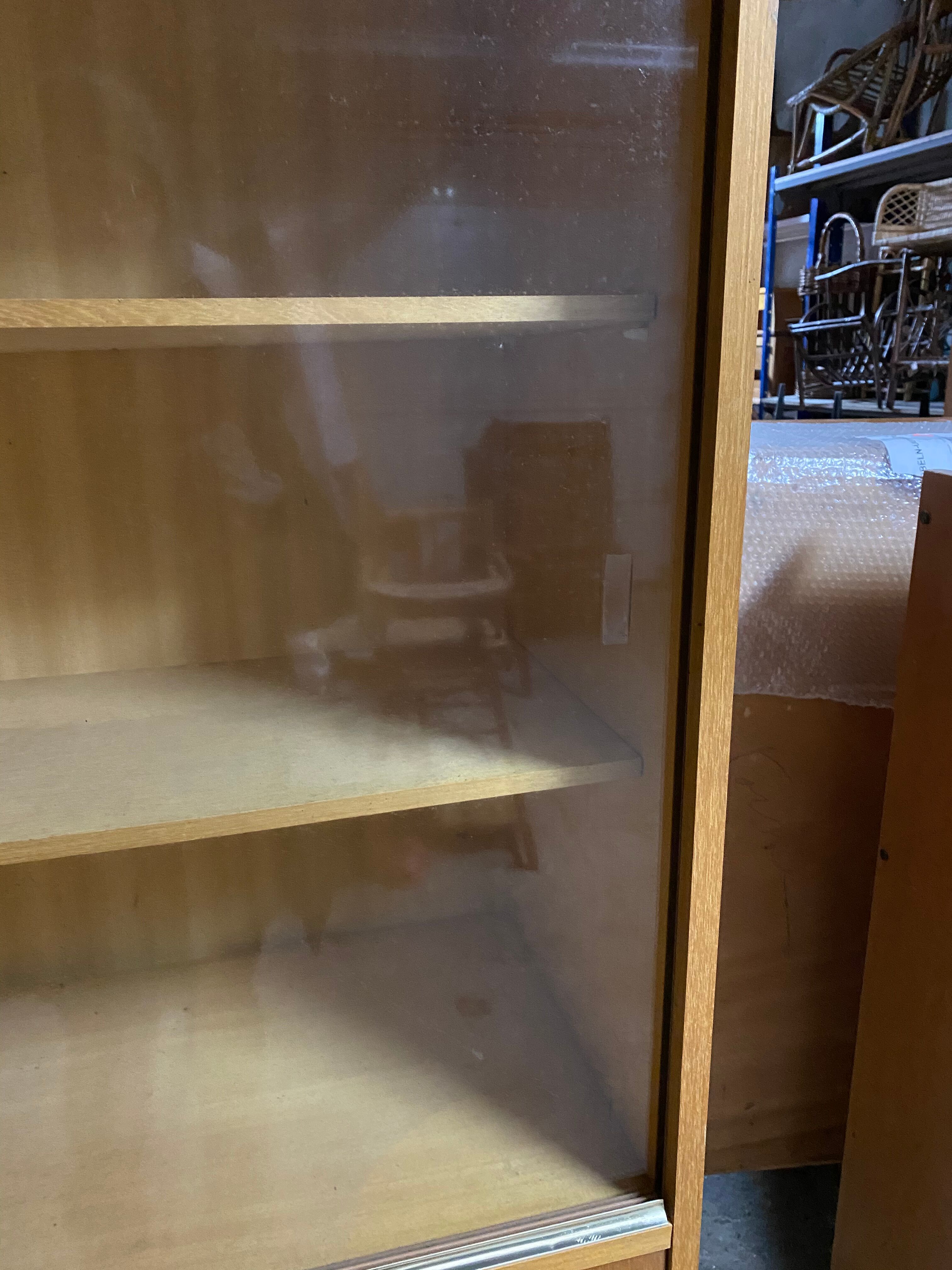 Light wood library compass feet