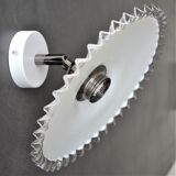Pleated opaline hinged wall lamp