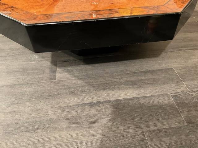Coffee table in elm burl - 1970s/75s