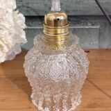 Lampe à poser art déco en globe ancien, lampe vintage artisanale