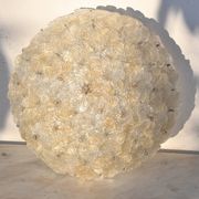 Murano Gold Ceiling Light Flower by Seguso for Venini, Italy, 1960s