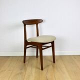 Chaises vintage Hałas beige bouclé - lot de 3