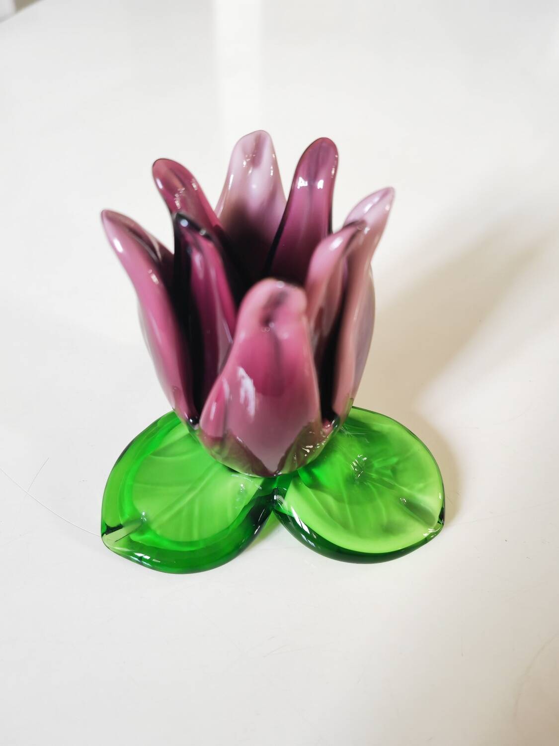 Glass paste candle holder