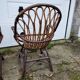 2 vintage rattan wicker armchair