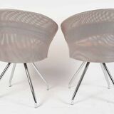 Paire de fauteuils pivotant vintage