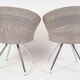 Paire de fauteuils pivotant vintage