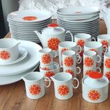 Old Tableware Service Seventies Orange Hans Théo Baumann For Thomas Germany