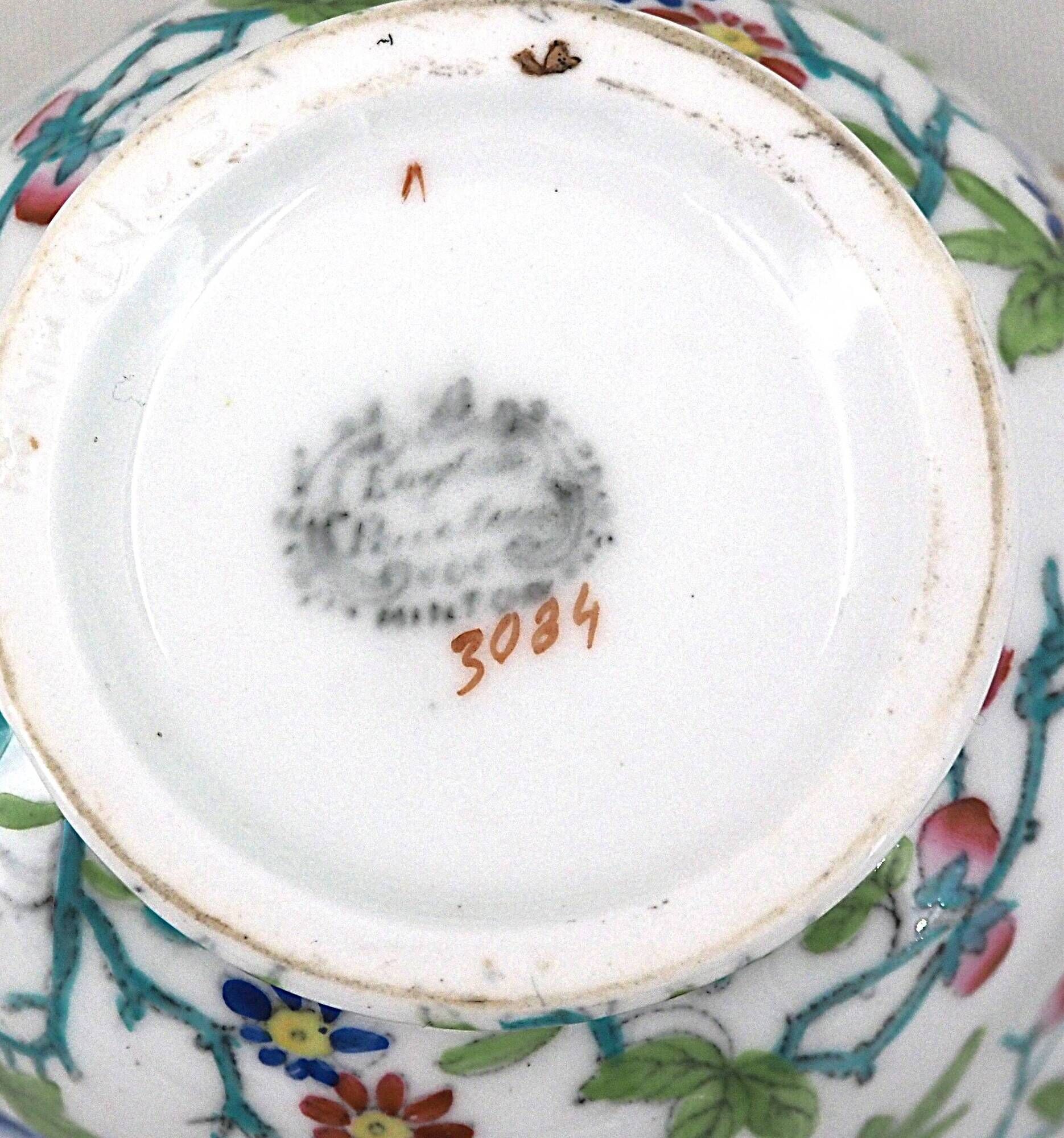 Minton porcelain sugar bowl, decor 3084 Cuckoo, blue cuckoo, excellent condition.
