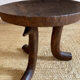 Ethiopian wooden tripod stool, Jimma ethnic group, early 20th century