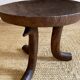 Tabouret tripode éthiopien en bois, ethnie Jimma, Début XXe