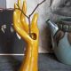 Soliflore baguier hand ceramic iridescent 50s
