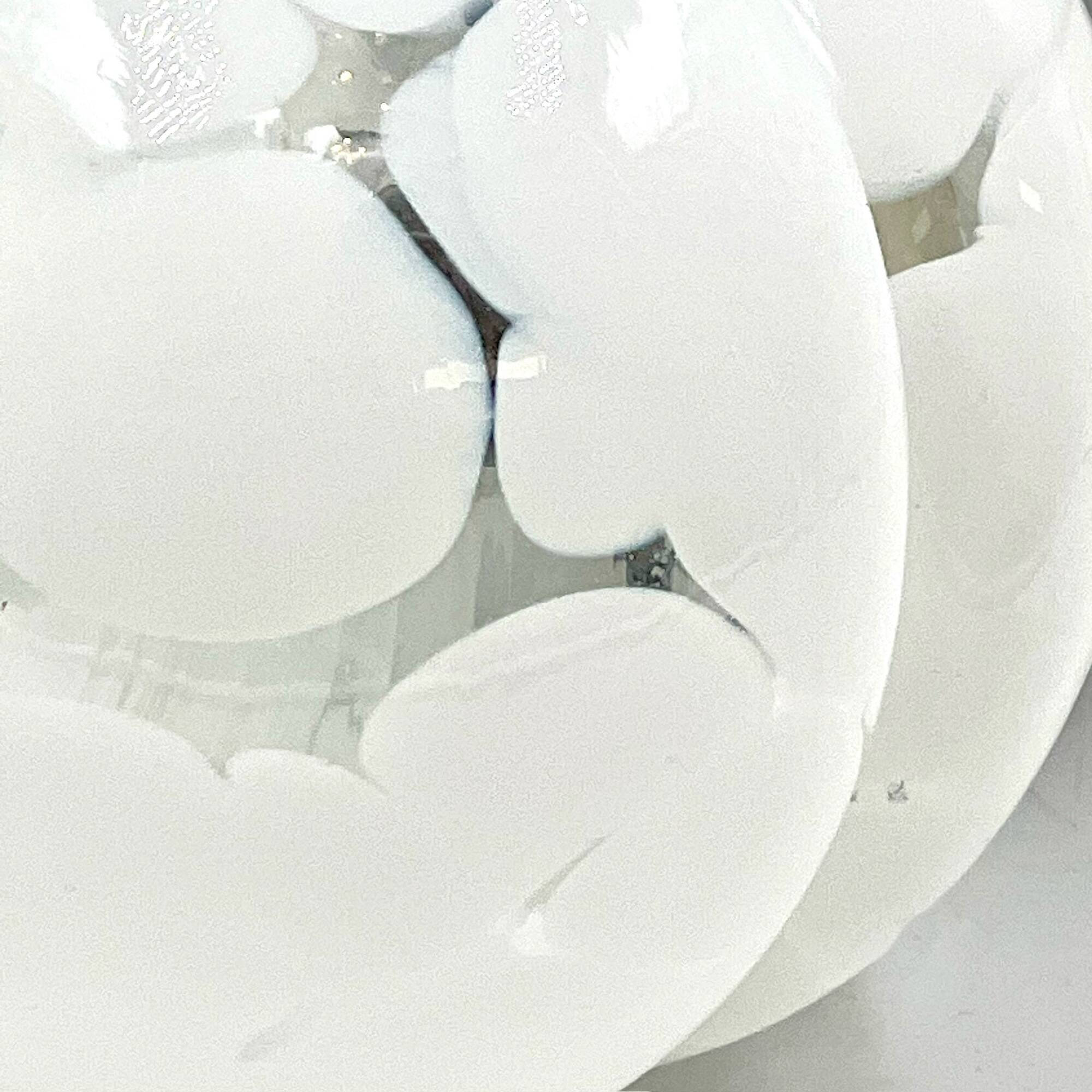 Vintage 70s Glass Table Lamps – White Glass with Metal Stand, Set of 2