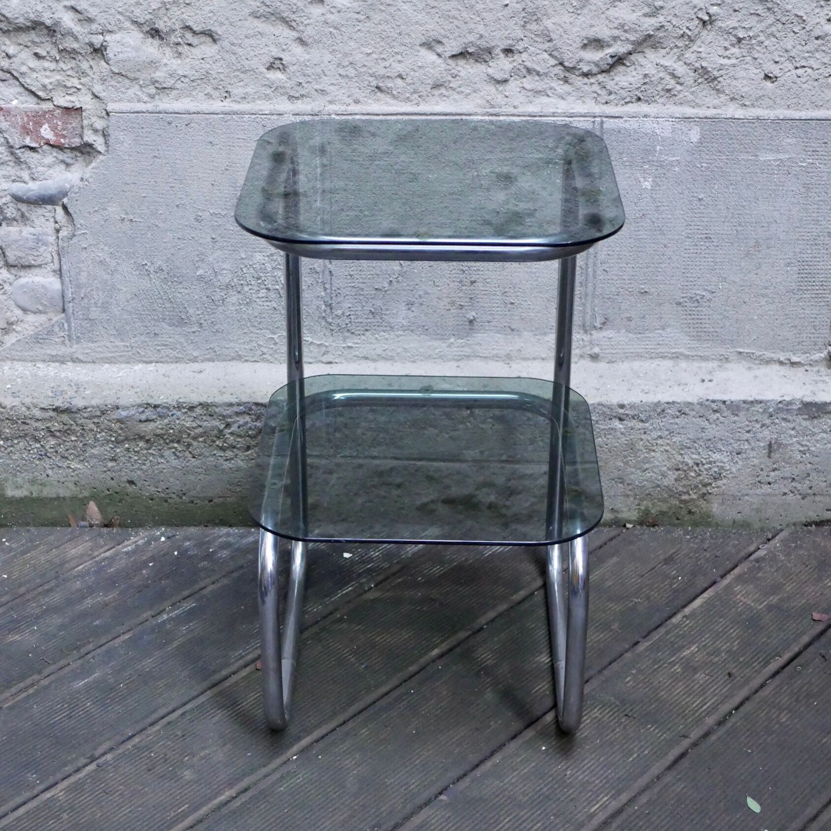 Smoked glass side table