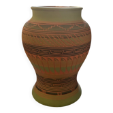Vase Navajo signé David Willie – 1998 – Poterie gravée traditionnelle