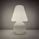 Murano mushroom lamp Italy vintage spiral decor glossy white