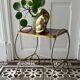 Table d'appoint vintage en laiton et formica