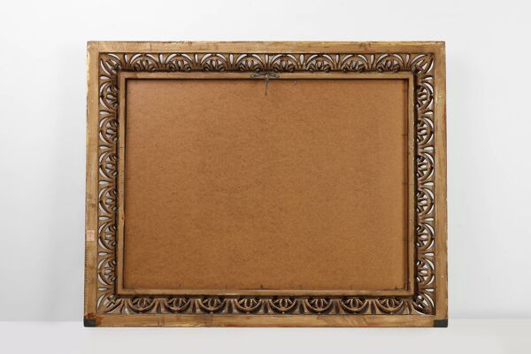 Miroir baroque revival en bois sculpté, Italie vers 1960