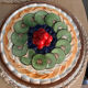 Fruit tart dish barbotine "fruit tart" Silea