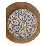 Couscous dish in ceramized terracotta and enamels