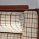 Vintage mid 20th century danish style day sofa, teak, wool upholstery, Scandinavian 1960s