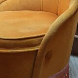 Gold velvet toad chair