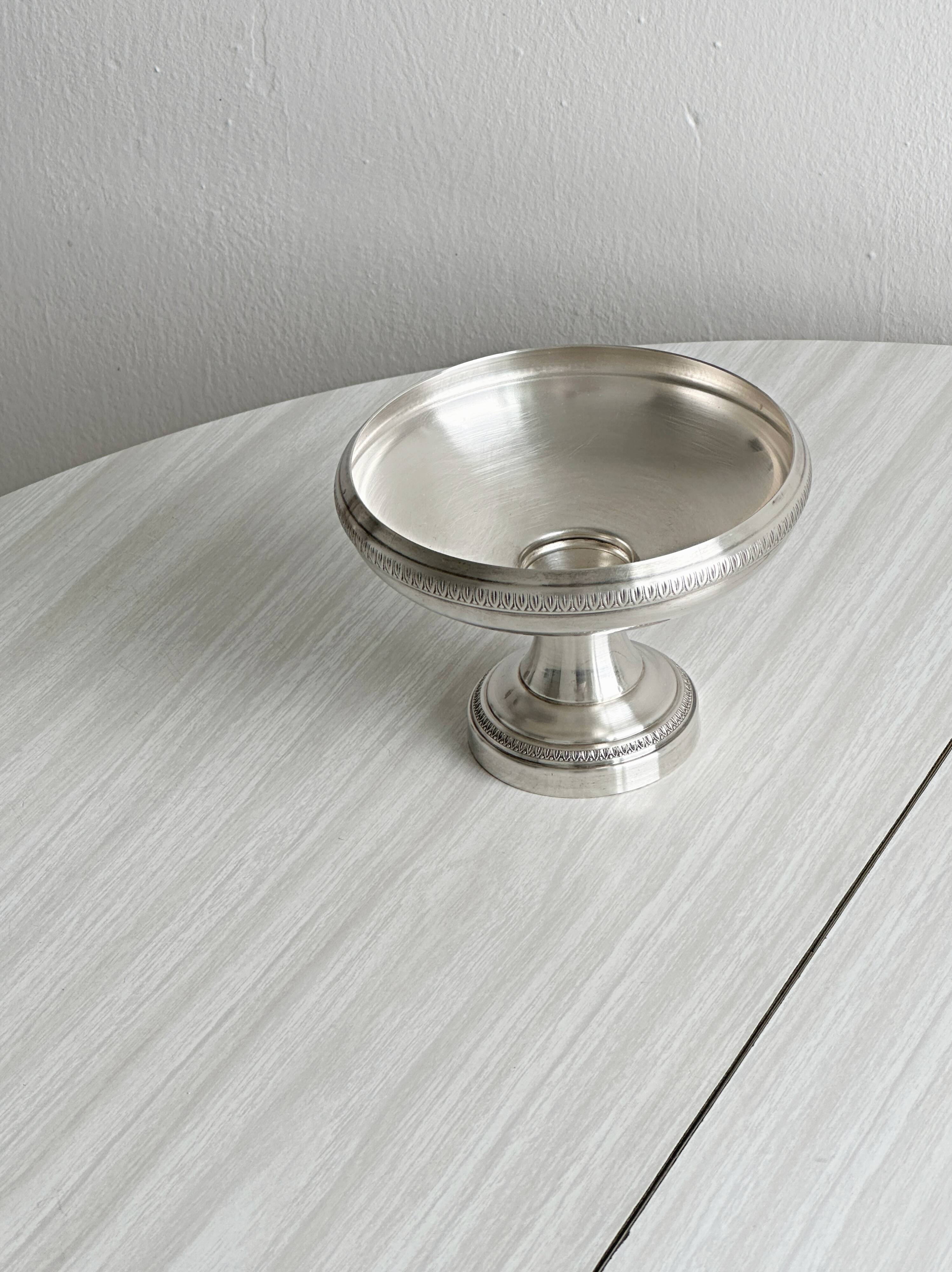Vintage silver-plated footed cup