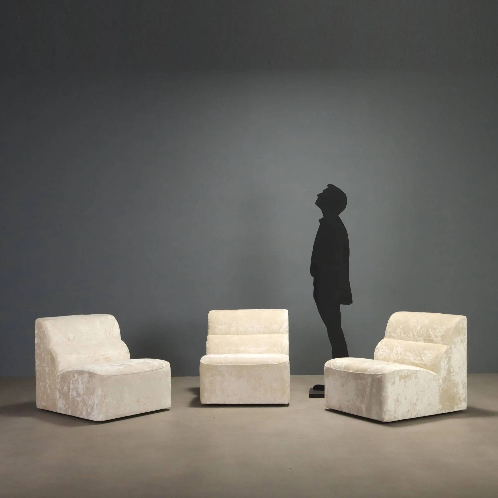 Modular armchairs Antelami Simon Gavina, design Kazuhide Takahama, 1970s