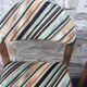 Paire chaises bois et tissu