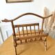 Vintage bamboo rattan magazine rack