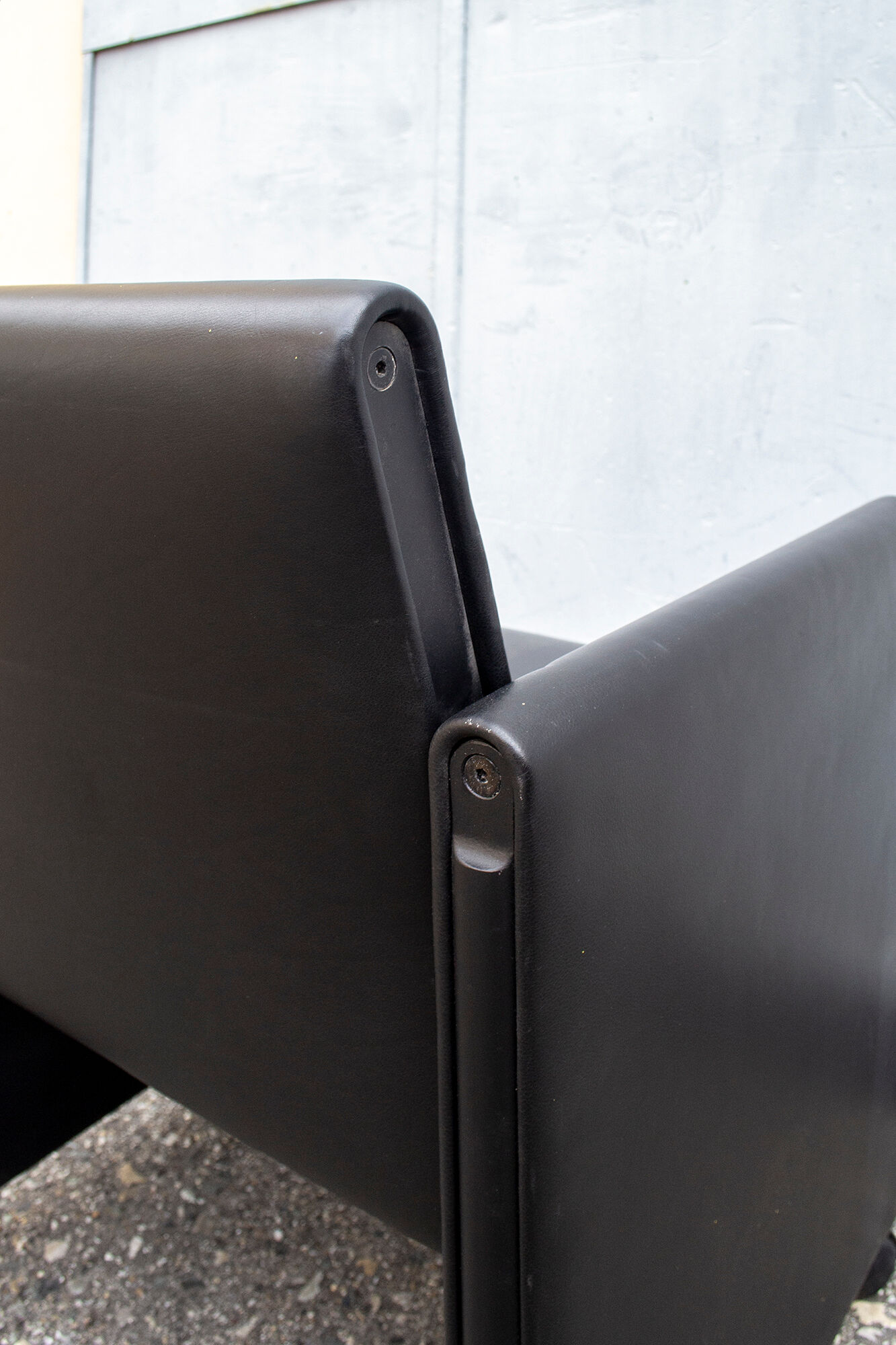 4 leather chairs model Giulietta by Afra and Tobia Scarpa for Meritalia italia 1988