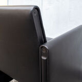 4 leather chairs model Giulietta by Afra and Tobia Scarpa for Meritalia italia 1988