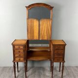 Coiffeuse avec miroir triptyque de style Louis XVI, XXe siècle