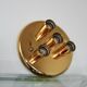 Vintage 1980s ceiling light – brass-finished metal, 4x E27,