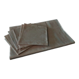 Linge de table nappe et six serviettes coton damassé rose pâle