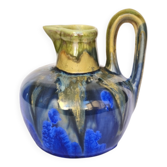 Ceramic Vase Gilbert Métainier (?) Iridescent Blue