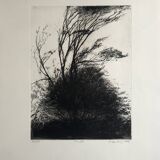Nicole BOUHARMONT, Tempête, 2013. Original signed drypoint