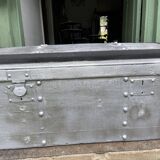 Silver-coloured wooden trunk/chest