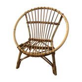 Children's basket chair in rattan