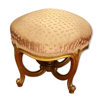 Louis Philippe XlXth period gilded wood pouffe