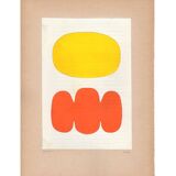 Collection of 9 abstract collages on paper - signed eawy